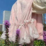 Daiiibabyyy  Winter Autumn Spring White Pink Lace Lolita Fleece Cosplay Pants Loose Inner Wear Long Plus Pumpkin Base Lantern Pants