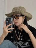 DAIIIBABYYY  -  Blue Cowboy Hiking Bucket Hats with String Men Denim Beach Sun Hat for Women Outdoor Couple Bob Panama Summer Fisherman Cap