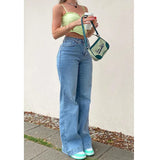 Daiiibabyyy Casual Women's Flare Jeans High Waisted Pants for Woman Streetwear Flared Denim Trousers 2024 Spring Summer