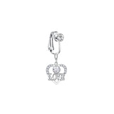 DAIIIBABYYY  -  1PC Fake Belly Button Ring Fake Belly Piercing Crown Clip On Umbilical Non Navel Fake Pircing Butterfly Cartilage Earring Clip