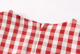 DAIIIBABYYY  -  Atmosphere Contrasting Color Checkered Lace Up Waist Cinched Sleeveless Dress