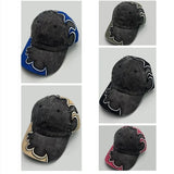 Daiiibabyyy  American Retro Flame Embroidered Baseball Caps for  Sunshade To Show Their Faces, Small Street Hip-hop Niche Cap