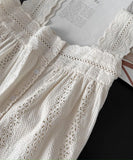 DAIIIBABYYY  -  Summer New Top Plaid Patched Lace Lace Edge Age Reducing Sleeveless Doll Shirt