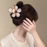 Daiiibabyyy  Women Flower Ponytail Hairpin Hair Claw Girls Party Ponytail Temperament Hair Accessories Hair Crab Headwear Korean Hairpin