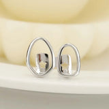 Daiiibabyyy  Stainless Steel Double Hollow Teeth Cap for Women Men Punk Hip Hop Gold Color Geometric Smooth Star Dental Grillz Couple Jewelry