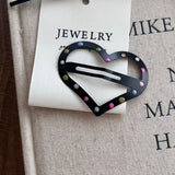 DAIIIBABYYY  -  New Retro Colorful Polka Dot Star Hair Clips for Girls Kids Korean Y2k Sweet Cute Girl Hairpin BB Clip Hair Accessories