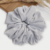 DAIIIBABYYY  -  Big Size Chiffon Scrunchies For Muslim Women Custom Elastic Volumizing Oversized Neat stitching Malaysian Bunch Hair Tie