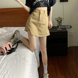 Daiiibabyyy  irregular High-waisted skirt women summer 2025 fashion slimming A-line skirt female y2k black  tennis shorts faldas mujer