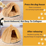 DAIIIBABYYY  -  Cat Dog House Indoor Warm Dog House Kennel Bed Mat with Cushion for Small Medium Dogs Cats Nest Puppy Cave Sofa Pet Products