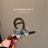 Daiiibabyyy  Refreshing World Perfect Bow Tie Hair Claw French New Style Temperament Acrylic Hair Claw Clips Hair Accessories for Women Girls