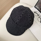 DAIIIBABYYY  -  Retro Japanese Simple Casual Striped Baseball Cap Men's and Women's Spring and Summer Literary Breathable Sunshade Sun Hat