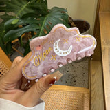 Daiiibabyyy  1pc New style of grasping clip with stars, moon, diamonds, simple and fashionable hair accessories, shark hair clip