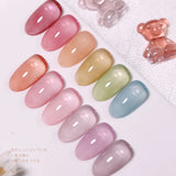 Daiiibabyyy 24 Colors Jelly Transparent Gel Nail Polish Nude Pink Skin Color UV Soak Off Gel Varnish Jade Nail Art Gel Lacquer 15ml