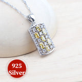 Daiiibabyyy Wedding 925 Silver Bridal Jewelry Sets Yellow Zircon Bracelets Earrings Rings Pendant For Women Necklace Set