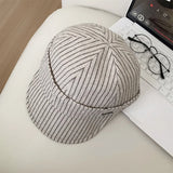 DAIIIBABYYY  -  Retro Japanese Simple Casual Striped Baseball Cap Men's and Women's Spring and Summer Literary Breathable Sunshade Sun Hat