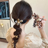 DAIIIBABYYY  -  Elastic Telephone Wire Hair Ties Women Girls Butterfly Hair Bands Spiral Coil Rubber Band Ponytails Head Ropes Hair Accessories