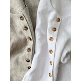 DAIIIBABYYY  -  Retro Commuting Temperament Linen Vest Women 2025 Summer Fashion Shoulder Round Neck Versatile Cardigan Sleeveless Top
