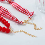 DAIIIBABYYY  -  Fashion Sweet Multi-layer Retro Beaded Necklace Pepper Carrot Strawberry Apple Handmade Choker Necklace