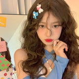 DAIIIBABYYY  -  Star Program Long Lolita Curly Hair Extension Dirty Orange Corn Curling Wool Curling Jk Fluffy Full Head Cover
