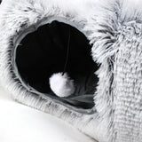 DAIIIBABYYY  -  Multifunctional Cat Tunnel Bed with Mat Big Tube Playground Toys Soft Plush Material Full Shape Non-slip for Kitten Cat Puppy