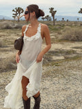 Daiiibabyyy  New Sexy U Neck Maxi Dresses Women Sleeveless Knitting Patchwork Cover Up Dress Summer Party Evening Female Vestidos