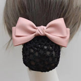 Daiiibabyyy  Vintage Ribbon Bowknot Spring Clip Headwear Korean Style Bun Snood Hairpin Hair Accessories Nurse Hair Clip Bank