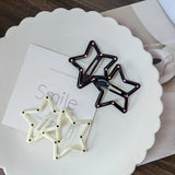 DAIIIBABYYY  -  2pc Alloy Big Heart Five-stare BB Hairpin Hair Clips for Women Girls Childs Gift Hair Accessories Party Holiday Ornament