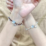 Daiiibabyyy  Simple Resin Kitten Handwoven Rope Bracelet for Women Unisex Resin Animal Cat Braided Bracelet Lovers Friendship Jewelry Gifts