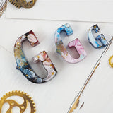 Daiiibabyyy DIY Crystal Epoxy Resin Mold Punk Letter Keychain Pendant Silicone Mold