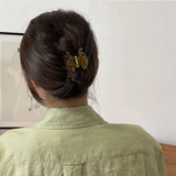 DAIIIBABYYY  -  Retro Hollowed Out Acetate Grab Clip Elegant Korean Crab Ponytail Braid Grab Clip Accessories for Girls Headwear Gift