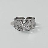 DAIIIBABYYY  -  Fancy Luxury Inlaid Micro Crystal Zircon Finger Ring For Women Classic Delicate Open Ring Bride Jewelry For Engagement Wedding