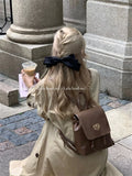 DAIIIBABYYY  -  French Style Black Satin Big Bow Hairpin New Women's Face Small Hair-Top Clip Back Head Hair Clip Headdress New