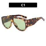 Daiiibabyyy  Retro Luxury Oversized Oval Sunglasses Women New Fashion Vintage Large Frame Sun Glasses Men Black Shadow Female