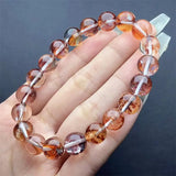 DAIIIBABYYY  -  9MM Natural Red Fire Quartz Hematoid Bracelet Reiki Gemstone Fashion Jewelry Fengshui Women Healing Lucky Energy Gift 1pcs