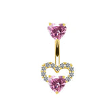 Daiiibabyyy  Y2K Body Jewelry Stainless Steel Wing Heart Belly Button Rings Sexy Accessory Charms Belly Button Ring Shining Crystal Piercing