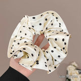 Daiiibabyyy  Elegant Ballet Satin Surface Wide Scrunchie Hair Band For Women Girls Sweet Hair Ornament Rubber Band Fashion Hair Accessories