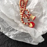 Daiiibabyyy  Bohemian Handmade Beaded Choker Necklace Adjustable Colorful Seashell Surfer Necklaces Beach Crystal Charms for Jewelry Making