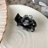 Daiiibabyyy  Ink Wash Camellia Hair Claws Elegant Lady Barrettes Hair Claw Clips for Women Female Hair Styling Accessories Headdress Headwear