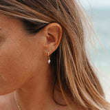 Daiiibabyyy Coconal Trendy Creative Pearl Hoop Earrings Water Drop Pendant Ear Studs for Women Pendant Long Earring Clip Jewelry Gift