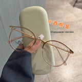 Daiiibabyyy  Round Shape Women Eyeglass Frames High Quality TR90 Material Man Glasses Blue Light Blocking Women's Glasses Frame