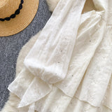 DAIIIBABYYY  -  Elegant Long Flare Sleeve Off Shoulder Vintage O-neck Halter Chic Ruffle Slim Dresses French Evening High Street Autumn Clothing