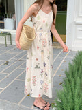 DAIIIBABYYY  -  Bohemian Women Sweet Fresh Floral Vest Dress Summer 2025 New Style French Vacation Style Mid Length Vestidos