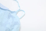 Daiiibabyyy  Vestidos De Mujer Sweet Jacquard Slip Dress Women Skew Collar A-line Summer Ruffled Robe Femme Backless Bandage Dresses
