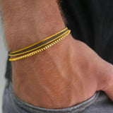 Daiiibabyyy  4 Pcs Set Retro Sliver Color Stainless Steel Chain Bracelet for Men Women Couple Simple Personality Jewelry Accessories Gifts