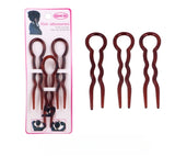 DAIIIBABYYY  -  3pcs/set Simple U Shape Hair Clips Bobby Pins for Women Plastic Bobby Pins Barrettes Bridal Hair Accessories for Women Hair Bun