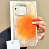 Daiiibabyyy  Vortex pattern painted summer sunset phone case with colorful bead chain for iPhone 11 12 13 14 15 16 pro max