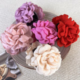 DAIIIBABYYY  -  Romantic French Rose Flower Barrettes Women's Back Head Shark Clip Large Grip Loose Clip Headdress Fashion
