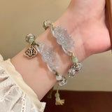 DAIIIBABYYY  -  Chinese Style Exquisite Carving Lotus Beads Bracelet for Woman Jewelry Gift Design Adjustable Bracelet Elegant Hand Accessories