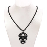 DAIIIBABYYY  -  Black Skull Head Pendant Necklace Gothic Punk Style Jewelry Skull Hollow Necklace Fashion Party Accessories for Men Women Gifts