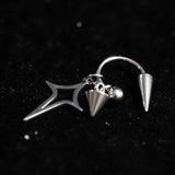 Daiiibabyyy  Grunge RockShiny Crystal Stud Earrings Cool Accessories for Women 90s Aesthetic Punk Fashion Earrings Cross Cool Jewelry Goth